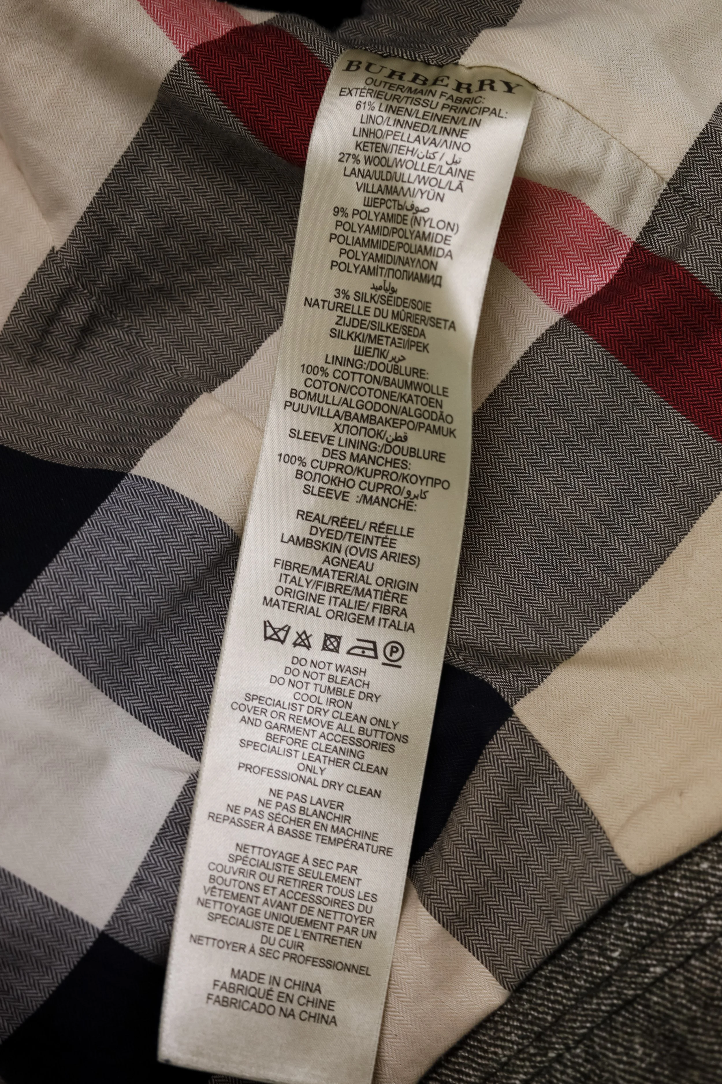 Burberry Brit Wool and Leather Biker Jacket BLOGGER ARMOIRE